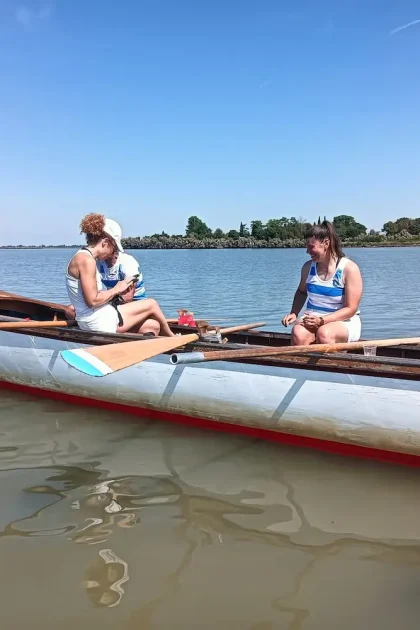 Equipaggio in Caorlina alla 50° Vogalonga
