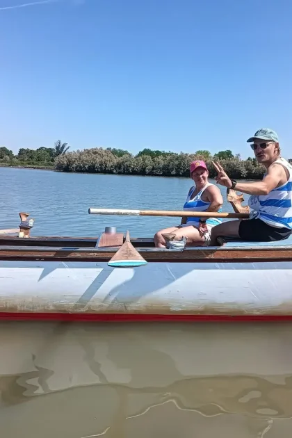 Equipaggio in Caorlina alla 50° Vogalonga