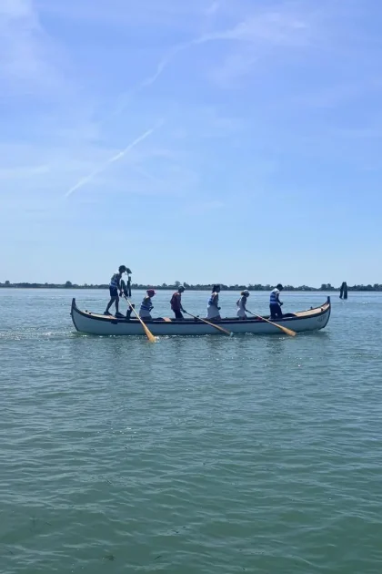 Equipaggio in Caorlina alla 50° Vogalonga
