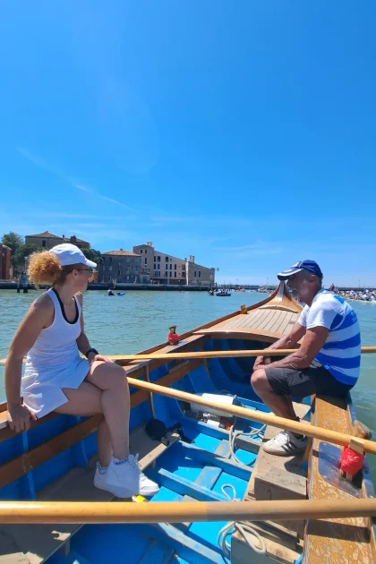 Equipaggio in Caorlina alla 50° Vogalonga