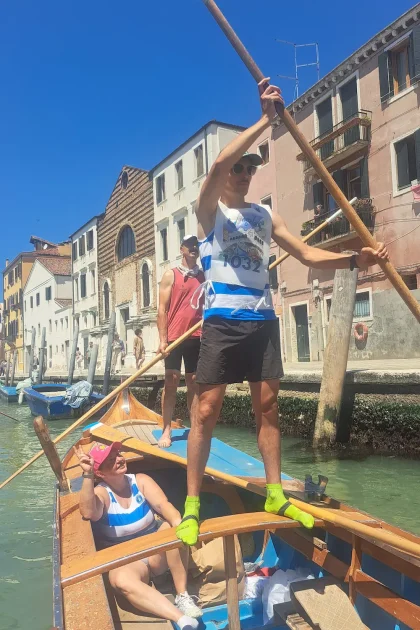 Equipaggio in Caorlina alla 50° Vogalonga