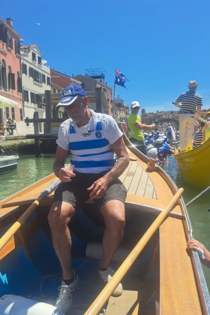 Equipaggio in Caorlina alla 50° Vogalonga