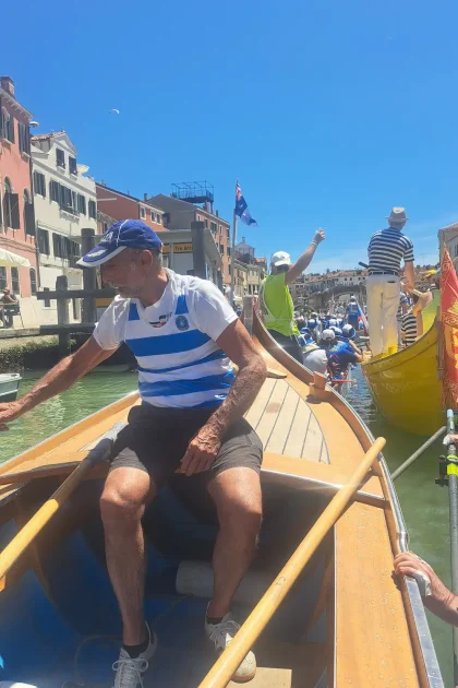 Equipaggio in Caorlina alla 50° Vogalonga