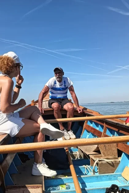 Equipaggio in Caorlina alla 50° Vogalonga