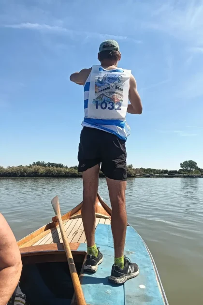 Equipaggio in Caorlina alla 50° Vogalonga