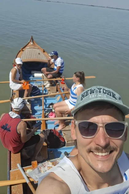 Equipaggio in Caorlina alla 50° Vogalonga