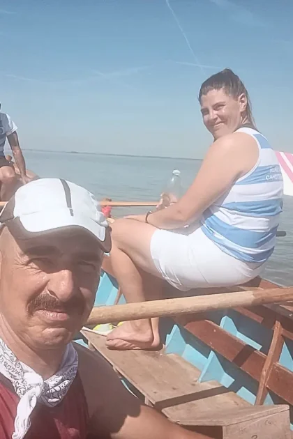 Equipaggio in Caorlina alla 50° Vogalonga